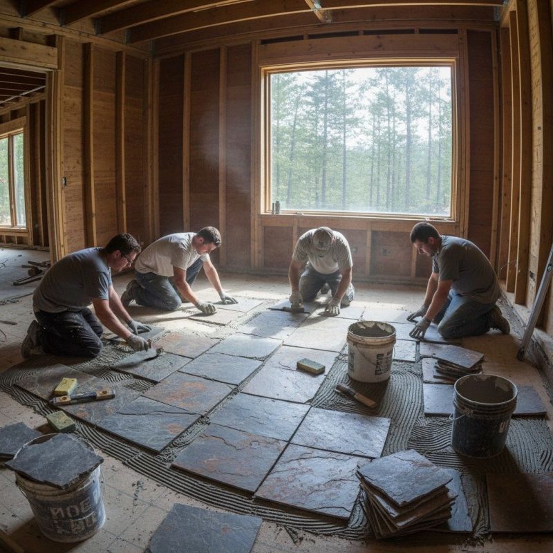 Stone Floor Installation